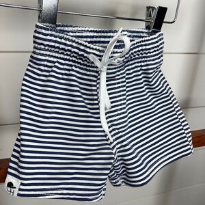 George Hats- Navy and White Striped Swim Shorts